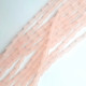 Glass Beads 8mm Cone Faceted - Blush Pink - 1 String / 50 Beads