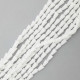 Glass Beads 7mm Cone Faceted - White - 1 String / 50 Beads