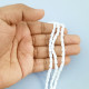 Glass Beads 7mm Cone Faceted - White - 1 String / 50 Beads