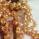 Glass Beads 10mm Drop Faceted With Top Drill - Golden Lustre - 1 String / 45 Beads