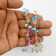 Glass Beads 10mm Drop Faceted With Top Drill - Rainbow Lustre - 1 String / 45 Beads