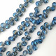 Glass Beads 10mm Drop Faceted With Top Drill - Dark Blue Lustre - 1 String / 45 Beads