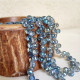 Glass Beads 10mm Drop Faceted With Top Drill - Dark Blue Lustre - 1 String / 45 Beads