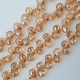 Glass Beads 10mm Drop Faceted With Top Drill - Champagne Lustre - 1 String / 45 Beads