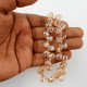 Glass Beads 10mm Drop Faceted With Top Drill - Champagne Lustre - 1 String / 45 Beads