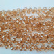 Glass Beads 10mm Drop Faceted With Top Drill - Champagne Lustre - 1 String / 45 Beads