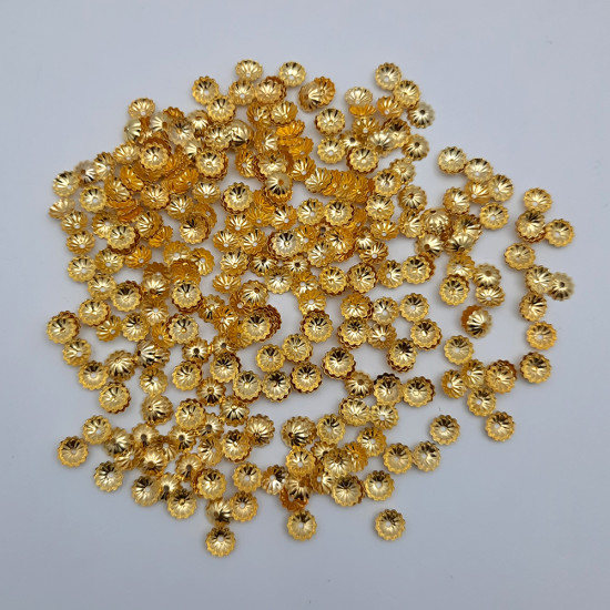 Bead Caps #20 - 6mm Golden - 20 gms