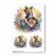 Decoupage Papers A4 - Krishna Series #1 - 100gsm - 4 Sheets