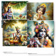 Decoupage Papers A4 - Krishna Series #2 - 100gsm - 4 Sheets