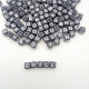 Acrylic Beads 6mm Alphabet Cube - Black - 130 beads