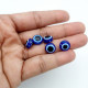 Evil Eye Acrylic Beads #3 - 10mm Disc Blue - 25 Beads