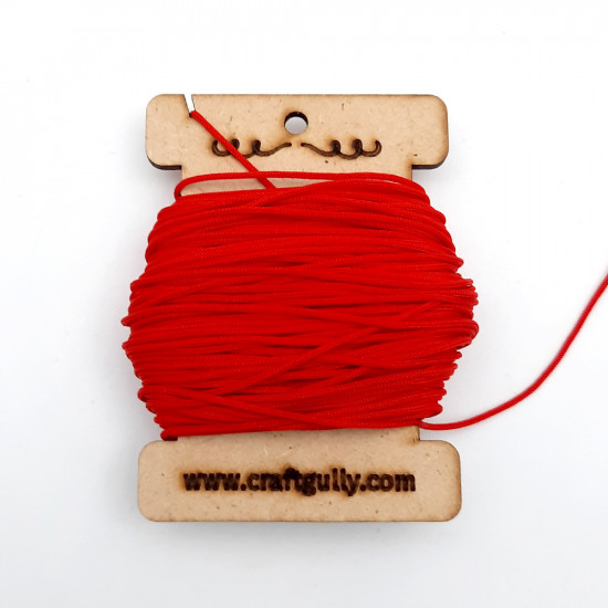 Cords 1mm Nylon - Macrame - Red - 20 Meters