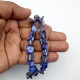 Shell Beads 11mm Assorted - Blue & Pearl Finish - 1 String / 40 Beads