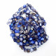 Shell Beads 11mm Assorted - Blue & Pearl Finish - 1 String / 40 Beads