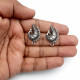 Earring Studs Design #28 Peacock - Antique Silver - 2 Pairs