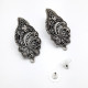 Earring Studs Design #29 - Antique Silver - 1 Pair