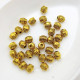 Metal Beads 7mm Design #22 - Antique Golden - 30 Beads