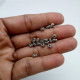 Spacer Beads 5mm - Metal Design #7 - Antique Silver - 10gms / 55 Beads