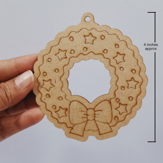 Pre Marked MDF Shapes #1 - Wreath - 1 Piece