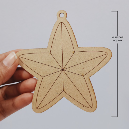 Pre Marked MDF Shapes #2 - Star - 1 Piece