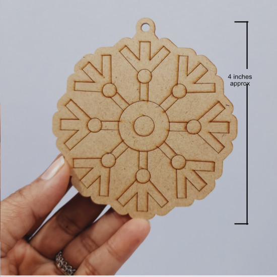 Pre Marked MDF Shapes #14 - Snowflake - 1 Piece