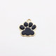 Enamel Charms 17mm Paw Print - Black - 1 Charm