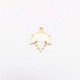 Enamel Charms 24mm Maple Leaf - White - 1 Charm