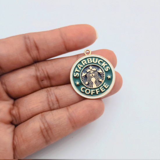 Enamel Charms 29mm Starbucks Coffee - 1 Charm