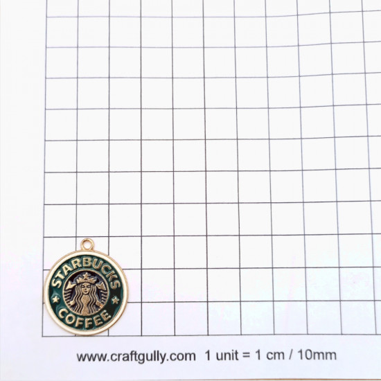 Enamel Charms 29mm Starbucks Coffee - 1 Charm