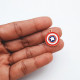 Enamel Charms 20mm Captain America Shield - 1 Charm