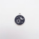 Enamel Charms 20mm Sun & Moon - Black - 1 Charm