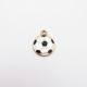 Enamel Charms 17mm Football - White - 1 Charm