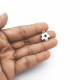 Enamel Charms 17mm Football - White - 1 Charm