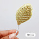 Artificial Leaves 45mm - Golden Glitter - 10 Leaves