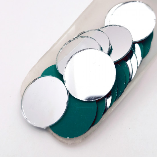 Cut Mirrors 27mm - Round - 50gms/ 20 Pcs