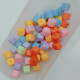 Acrylic Beads 7mm Cube - Assorted - 65 Beads