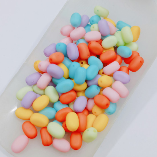 Acrylic Beads 8mm Oval - Assorted - 115 Beads