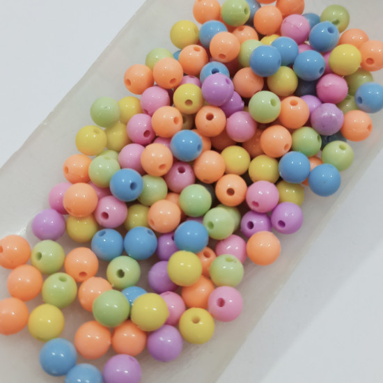 Acrylic Beads 6mm Round - Assorted #3 - 185 Beads