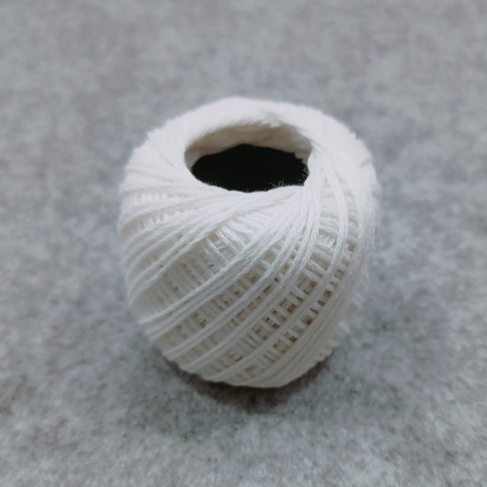 Crochet Thread 6 Ply Cotton - White - 10gms