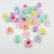 Acrylic Beads 13mm Flower #27 - Bead In Bead Assorted - 36 Beads