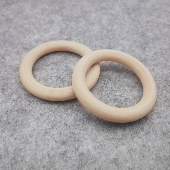 Wooden Rings #5 - 70mm Natural - 2 Rings