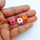 Wooden Beads 10mm Cube - Alphabets Assorted - 40 Beads