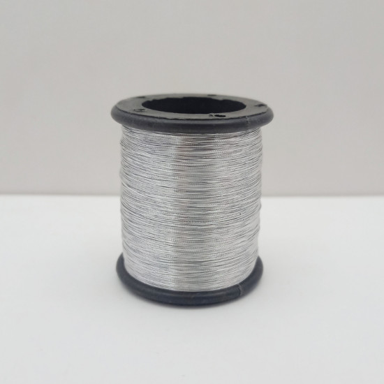 Aari Embroidery Thread - Silver Zari #421 - 1 Spool