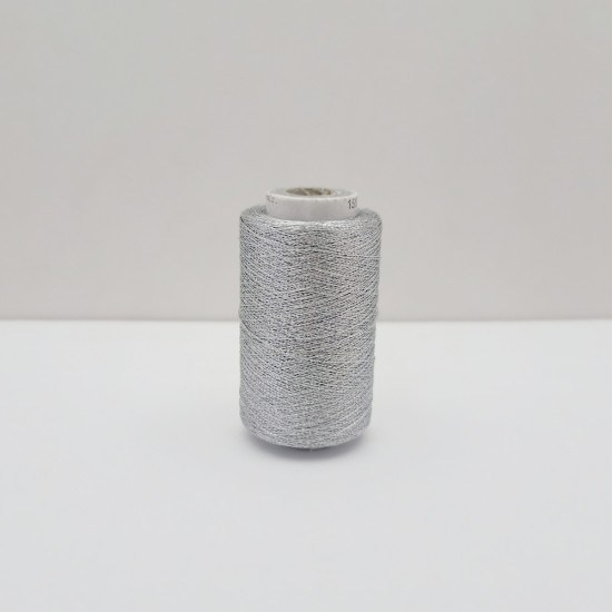 Embroidery Thread 150/2 Denier - Silver Zari - 1 Roll