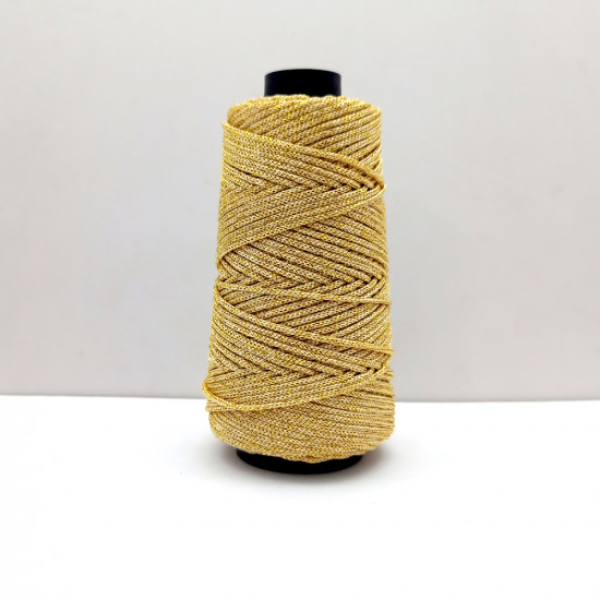 Crochet Thread Thick - Golden Zari - 1 Spool