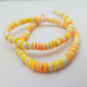 Fimo Polymer Clay Beads 6mm Disc - Yellow Assorted - 1 String