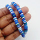 Fimo Polymer Clay Beads 6mm Disc - Blue Assorted - 1 String