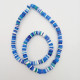 Fimo Polymer Clay Beads 6mm Disc - Blue Assorted - 1 String