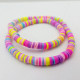 Fimo Polymer Clay Beads 6mm Disc - Neon Assorted - 1 String