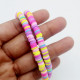 Fimo Polymer Clay Beads 6mm Disc - Neon Assorted - 1 String